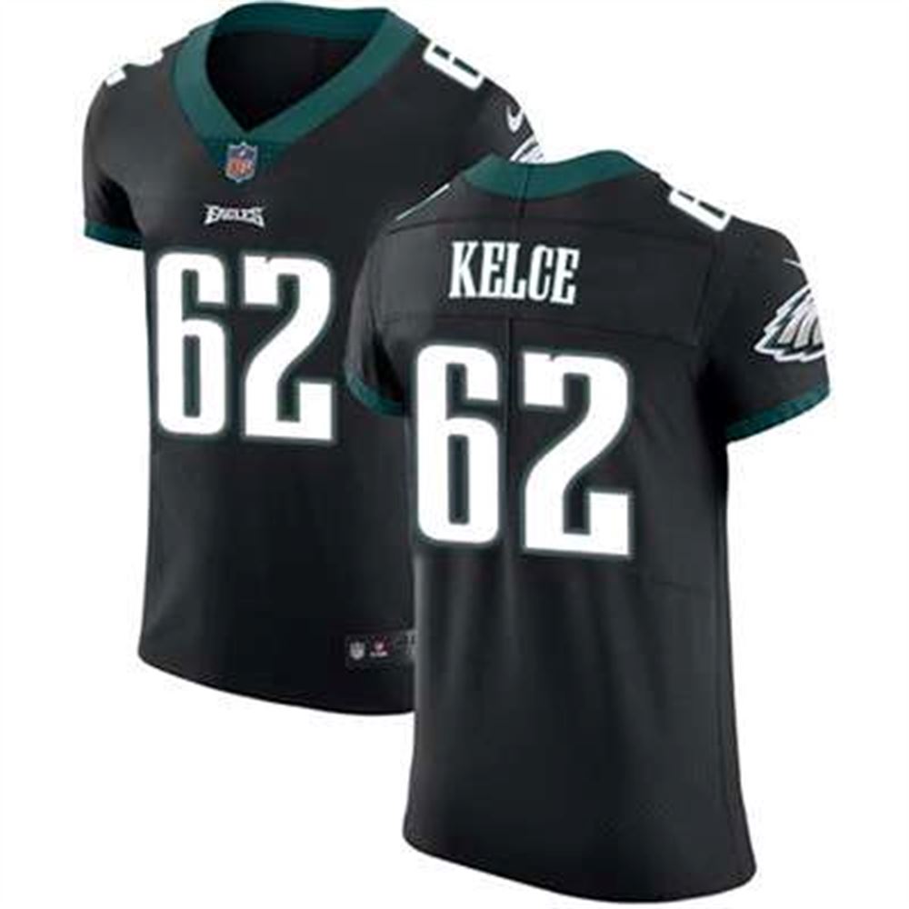 Philadelphia Eagles #62 Jason Kelce Black Alternate Stitched NFL Vapor Untouchable Elite Jersey