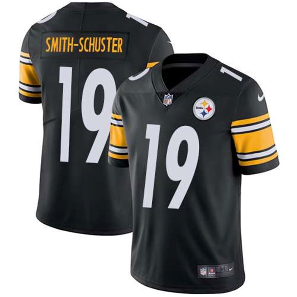 Pittsburgh Steelers #19 JuJu Smith-Schuster Black Team Color Men's Stitched NFL Vapor Untouchable Limited Jersey