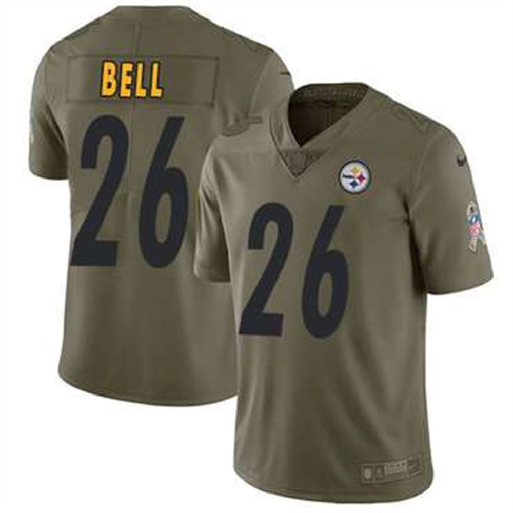 Pittsburgh Steelers #26 Le'Veon Bell Olive Men's Stitched NFL Limited 2017 Salute to Service Jersey