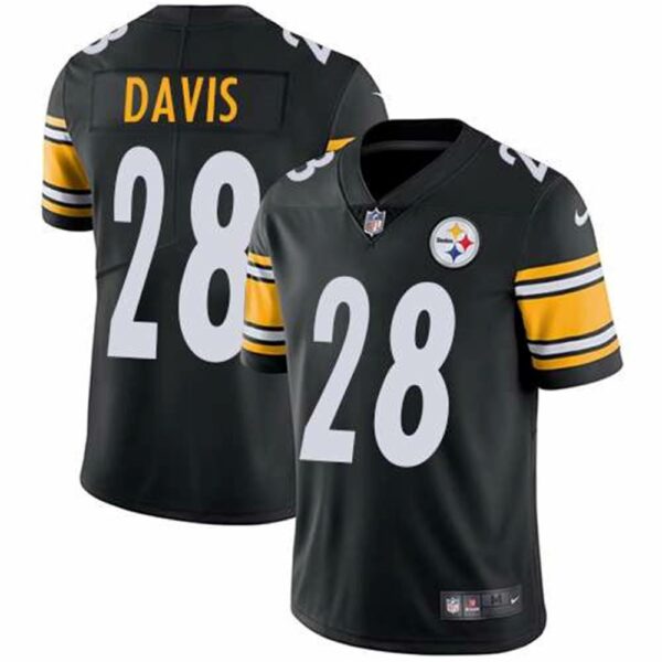 Nike Pittsburgh Steelers 28 Sean Davis Black Team Color Mens Stitched NFL Vapor Untouchable Limited Jersey