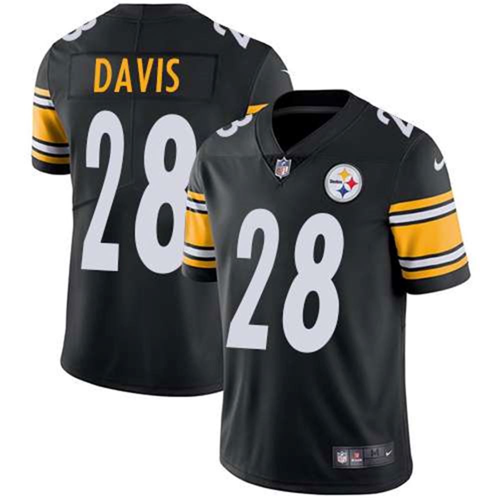 Pittsburgh Steelers #28 Sean Davis Black Team Color Men's Stitched NFL Vapor Untouchable Limited Jersey