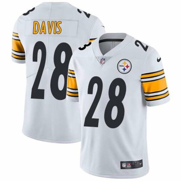 Nike Pittsburgh Steelers 28 Sean Davis White Mens Stitched NFL Vapor Untouchable Limited Jersey