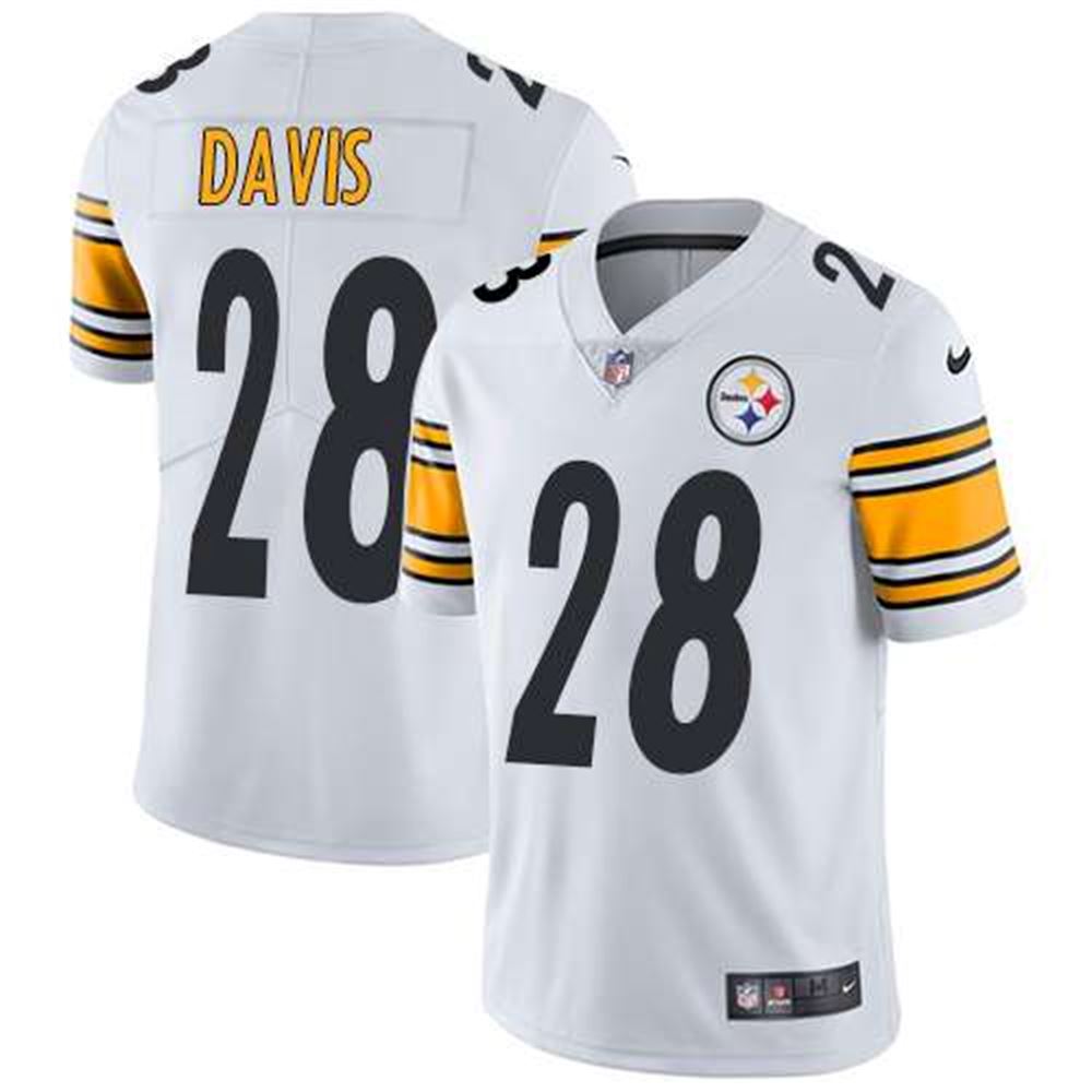 Pittsburgh Steelers #28 Sean Davis White Men's Stitched NFL Vapor Untouchable Limited Jersey