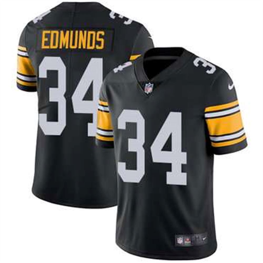 Pittsburgh Steelers #34 Terrell Edmunds Black Team Color Men's Stitched NFL Vapor Untouchable Limited Jersey