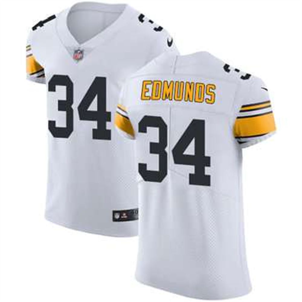 Pittsburgh Steelers #34 Terrell Edmunds White Men's Stitched NFL Vapor Untouchable Elite Jersey