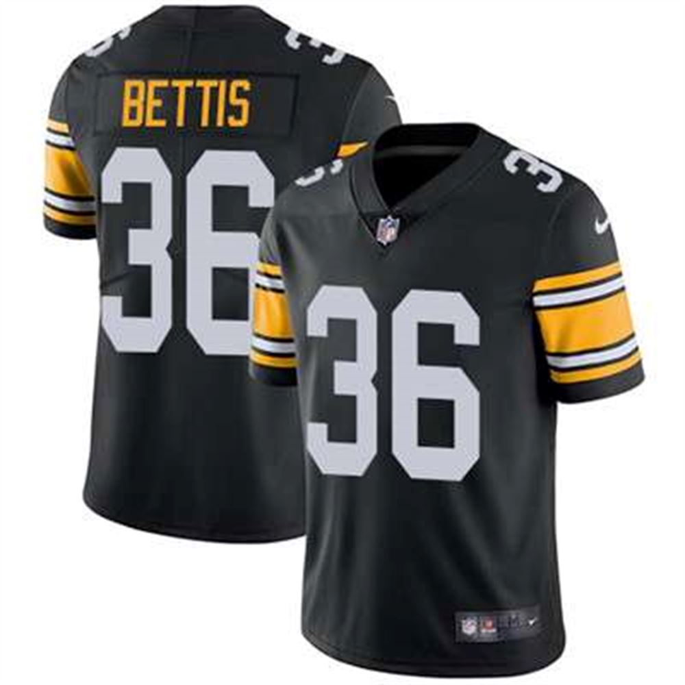 Pittsburgh Steelers #36 Jerome Bettis Black Alternate Men's Stitched NFL Vapor Untouchable Limited Jersey