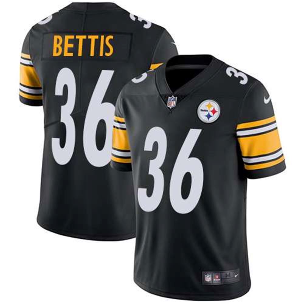 Pittsburgh Steelers #36 Jerome Bettis Black Team Color Men's Stitched NFL Vapor Untouchable Limited Jersey