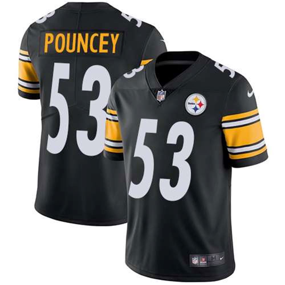 Pittsburgh Steelers #53 Maurkice Pouncey Black Team Color Men's Stitched NFL Vapor Untouchable Limited Jersey