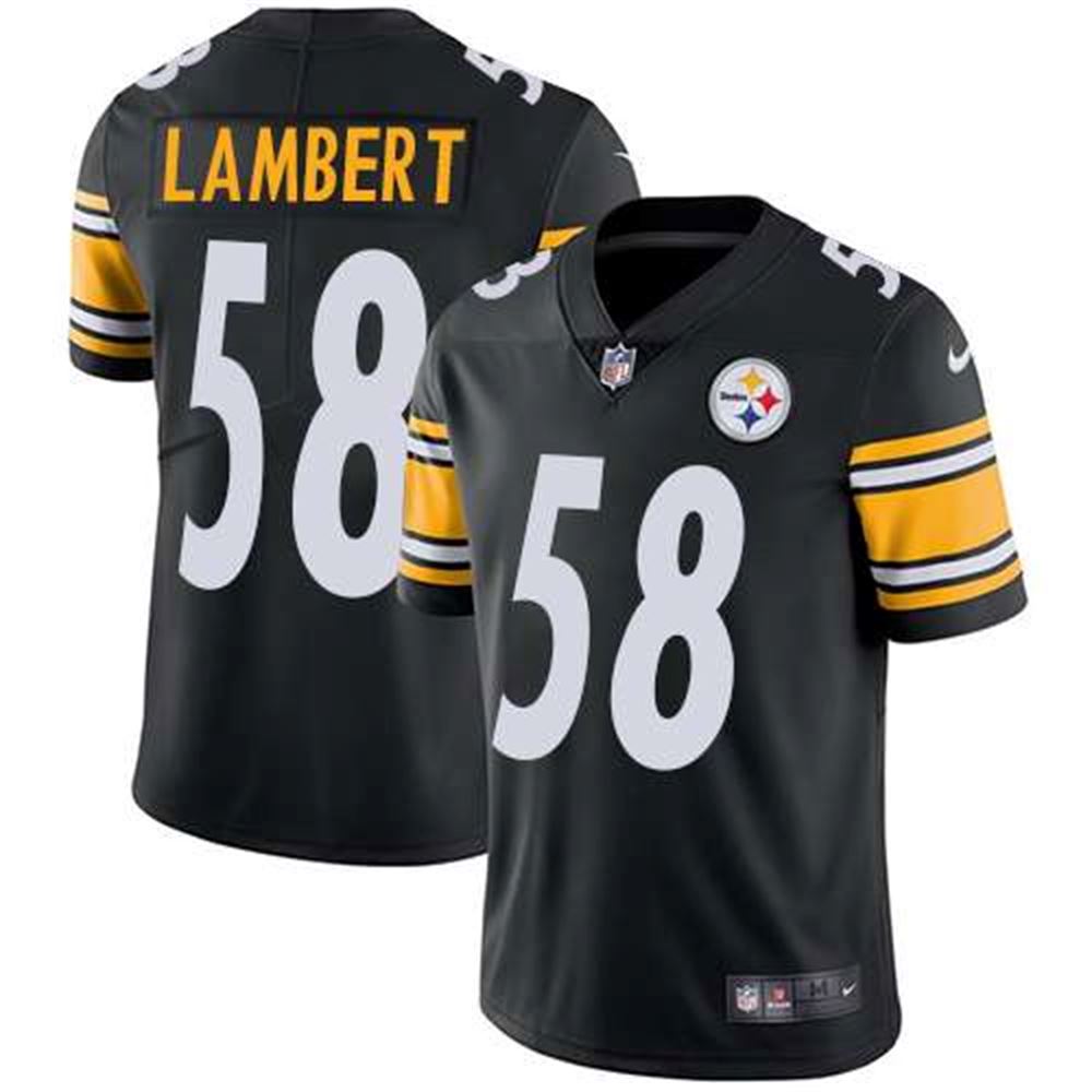 Pittsburgh Steelers #58 Jack Lambert Black Team Color Men's Stitched NFL Vapor Untouchable Limited Jersey