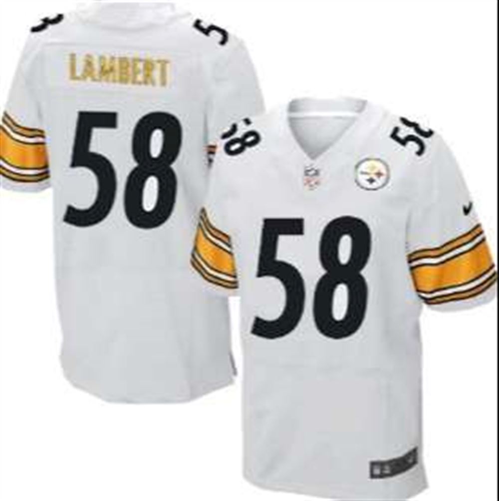 Pittsburgh Steelers #58 Jack Lambert White Elite Jersey