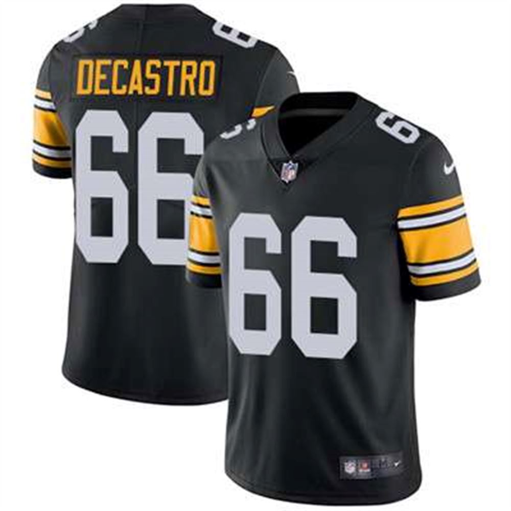 Pittsburgh Steelers #66 David DeCastro Black Alternate Men's Stitched NFL Vapor Untouchable Limited Jersey