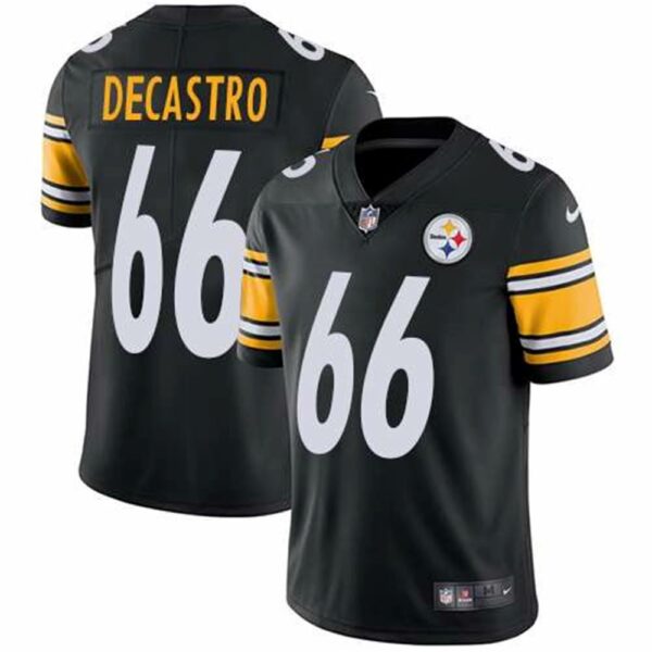 Nike Pittsburgh Steelers 66 David DeCastro Black Team Color Mens Stitched NFL Vapor Untouchable Limited Jersey