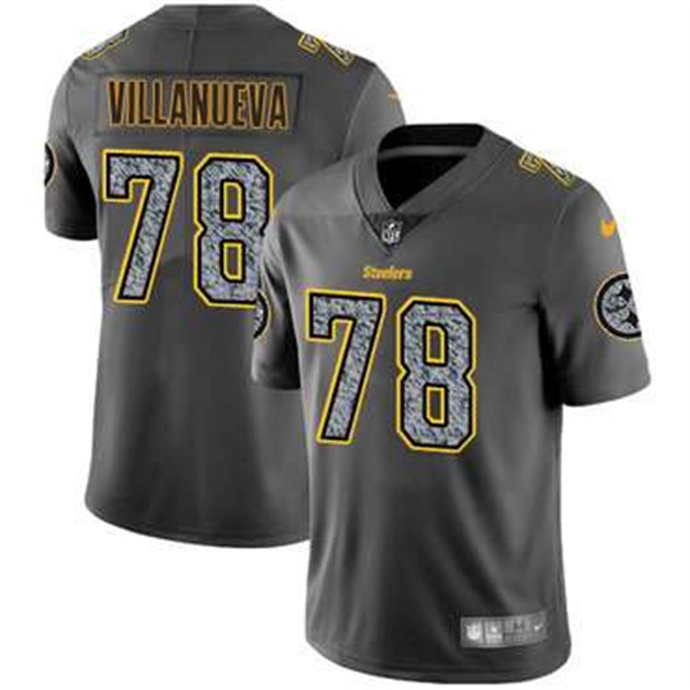 Pittsburgh Steelers #78 Alejandro Villanueva Gray Static Men's NFL Vapor Untouchable Game Jersey