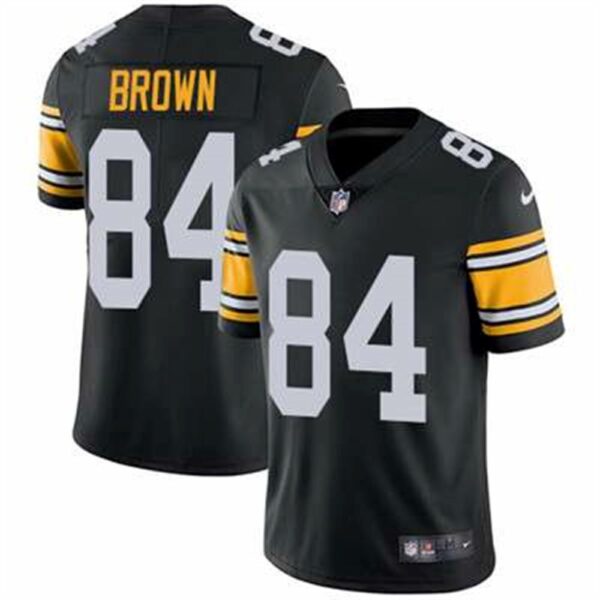 Nike Pittsburgh Steelers 84 Antonio Brown Black Alternate Mens Stitched NFL Vapor Untouchable Limited Jersey