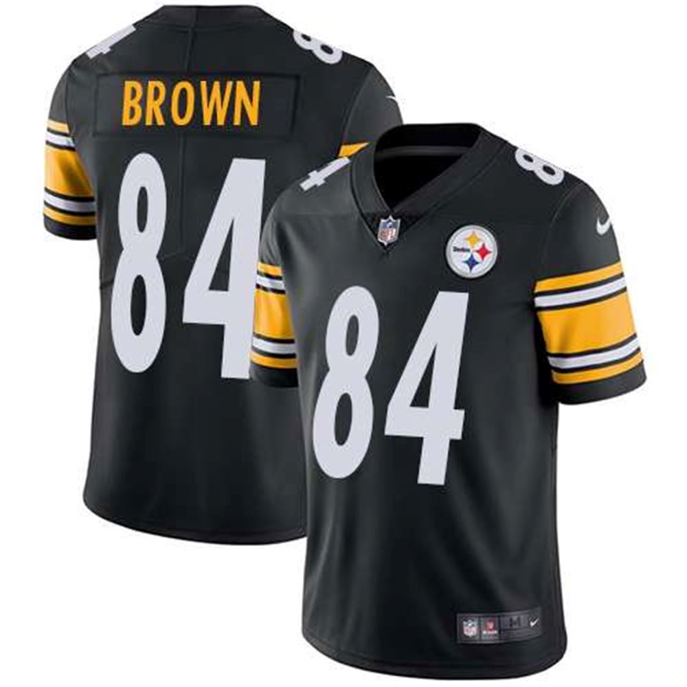Pittsburgh Steelers #84 Antonio Brown Black Team Color Men's Stitched NFL Vapor Untouchable Limited Jersey