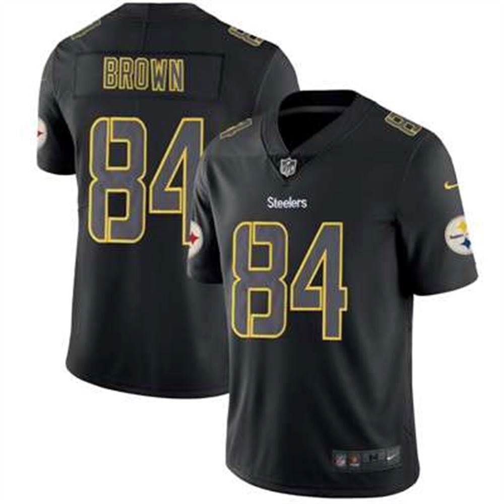 Pittsburgh Steelers #84 Antonio Brown Black Vapor Impact Limited Jersey