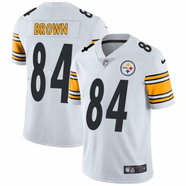 Nike Pittsburgh Steelers 84 Antonio Brown White Mens Stitched NFL Vapor Untouchable Limited Jersey
