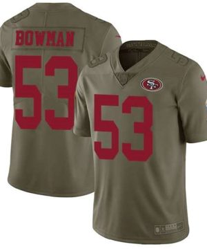 Nike San Francisco 49ers 53 NaVorro Bowman Olive 2017 Salute to Service NFL Limited Stitched Jersey