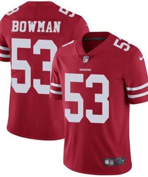 Nike San Francisco 49ers 53 NaVorro Bowman Red Team Color Stitched NFL Vapor Untouchable Limited Jersey