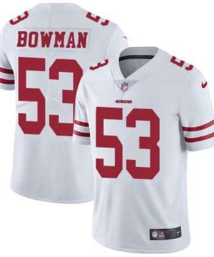 Nike San Francisco 49ers 53 NaVorro Bowman White Stitched NFL Vapor Untouchable Limited Jersey