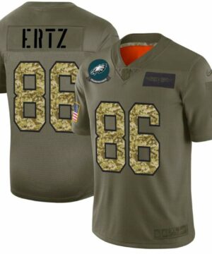 Philadelphia Eagles 86 Zach Ertz 2019 Olive Camo Salute To Service Limited Stitched NFL Jersey