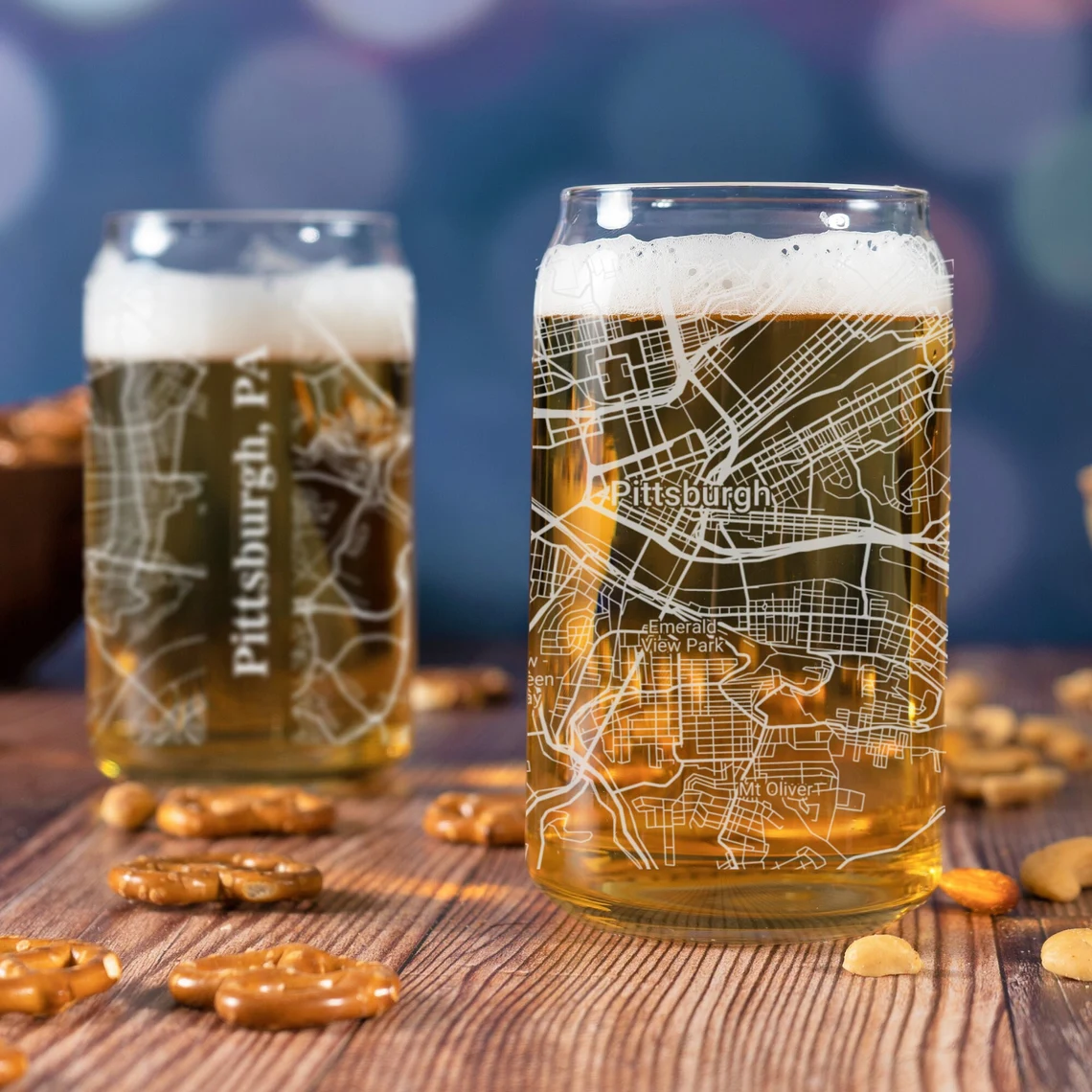 Pittsburgh Beer Can Glass