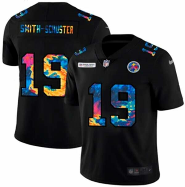 Pittsburgh Steelers 19 JuJu Smith Schuster 2020 Black Crucial Catch Limited Stitched NFL Jersey