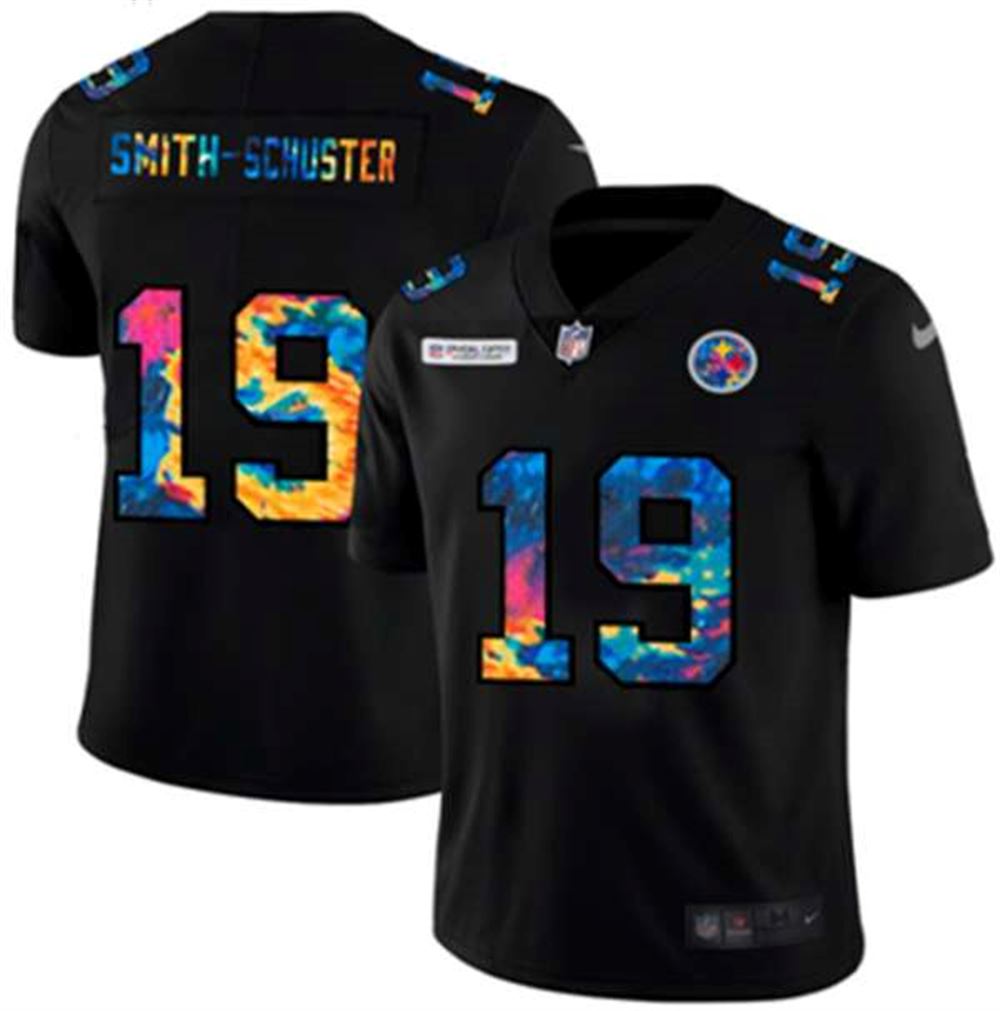 Pittsburgh Steelers #19 JuJu Smith-Schuster 2020 Black Crucial Catch Limited Stitched NFL Jersey