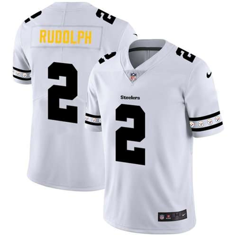 Pittsburgh Steelers #2 Mason Rudolph White Team Logo Vapor Limited NFL Jersey