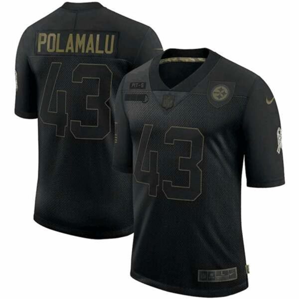 Pittsburgh Steelers 43 Troy Polamalu Black 2020 Salute To Service Limited Stitched NFL Jersey