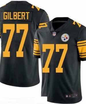Pittsburgh Steelers 77 Marcus Gilbert Black 2016 Color Rush Stitched NFL Nike Limited Jersey