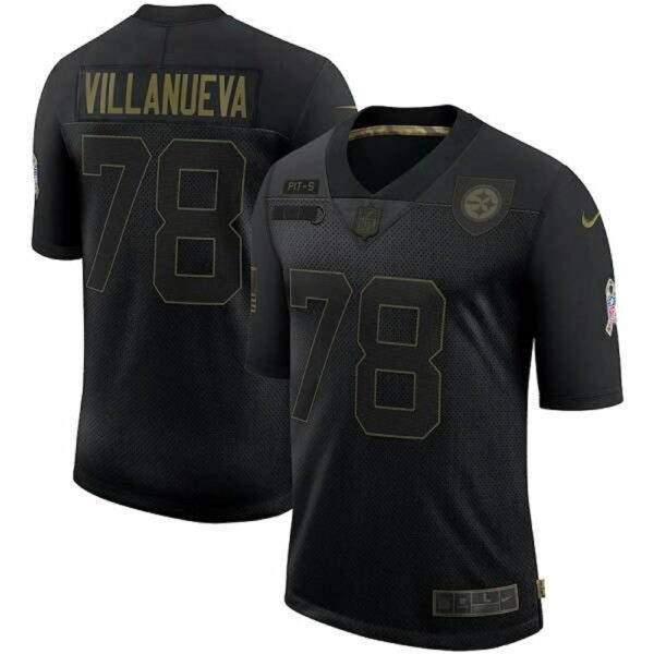 Pittsburgh Steelers 78 Alejandro Villanueva Black 2020 Salute To Service Limited Stitched NFL Jersey