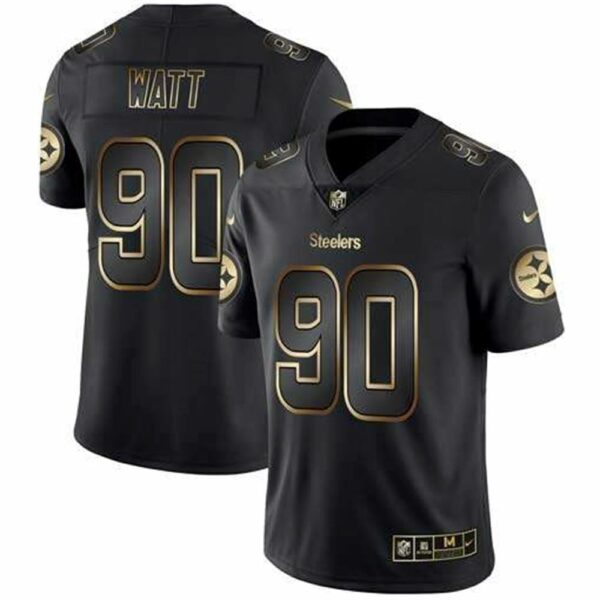 Pittsburgh Steelers 90T J Watt 2019 Black Gold Edition Stitched NFL Jersey