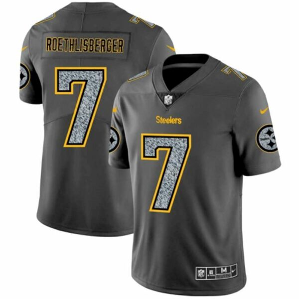 Pittsburgh Steelers 7 Ben Roethlisberger 2019 Gray Fashion Static Limited Stitched NFL Jersey