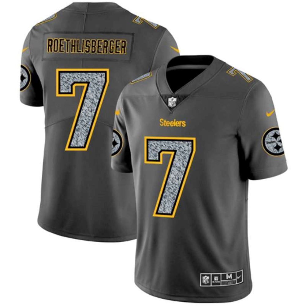 Pittsburgh Steelers #7 Ben Roethlisberger 2019 Gray Fashion Static Limited Stitched NFL Jersey