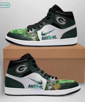 Rick And Morty Green Bay Packers Custom It2599 Air Jordan Shoes 1