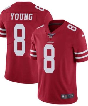 San Francisco 49ers 100th 8 Steve Young Red Vapor Untouchable Limited Stitched NFL Jersey