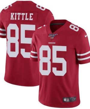 San Francisco 49ers 100th 85 George Kittle Red Vapor Untouchable Limited Stitched NFL Jersey