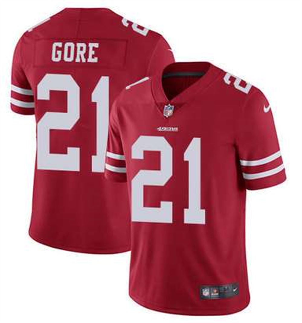 San Francisco 49ers #21 Frank Gore Red Vapor Untouchable Limited Stitched Jersey