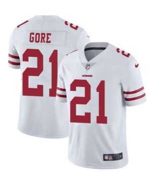San Francisco 49ers 21 Frank Gore White Vapor Untouchable Limited Stitched Jersey