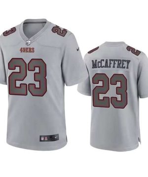 San Francisco 49ers 23 Christian McCaffrey Gray Atmosphere Fashion Stitched Game Jersey