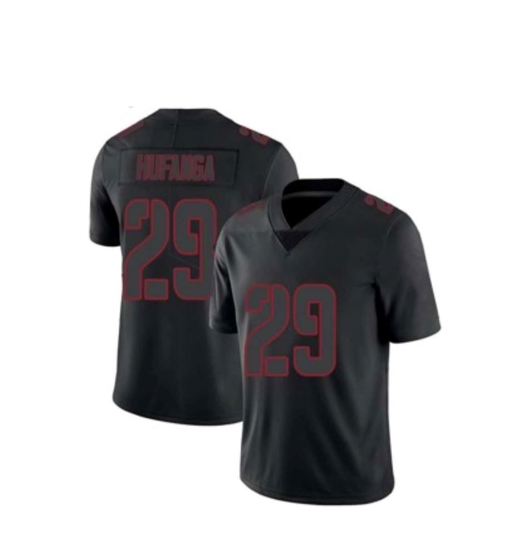 San Francisco 49ers #29 Talanoa Hufanga Black 2018 Fashion Impact Black Color Rush Stitched NFL Limited Jersey