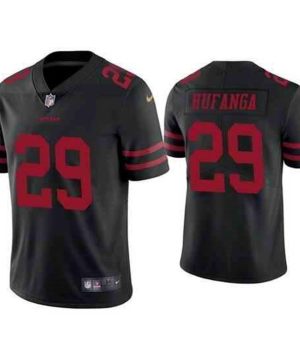 San Francisco 49ers 29 Talanoa Hufanga Black Vapor Untouchable Stitched Football Jersey 1