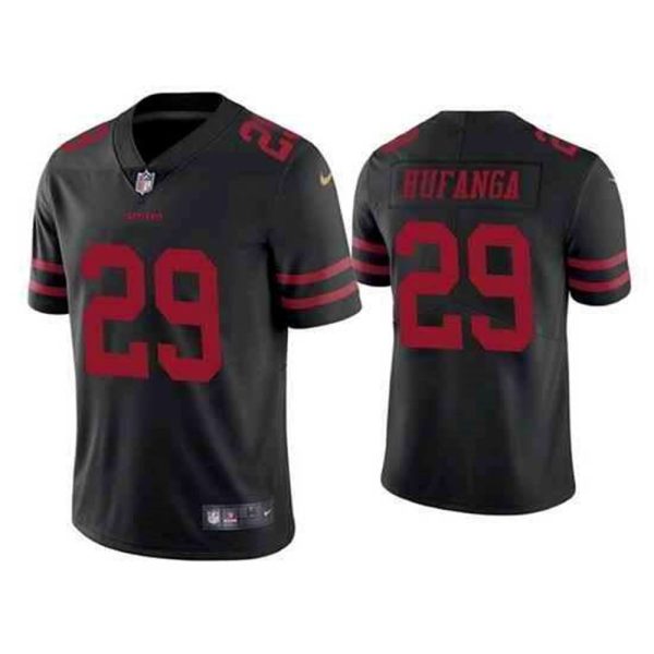 San Francisco 49ers 29 Talanoa Hufanga Black Vapor Untouchable Stitched Football Jersey