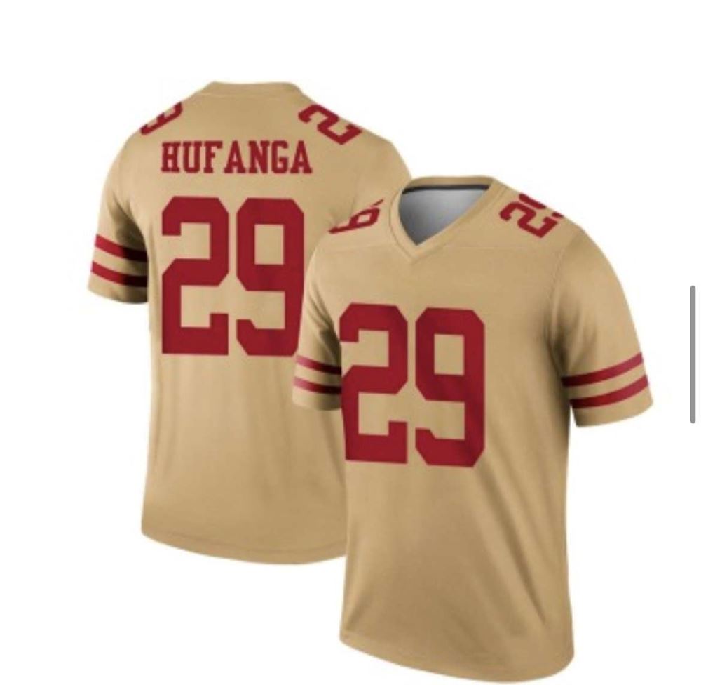 San Francisco 49ers #29 Talanoa Hufanga Gold Inverted Legend Jersey