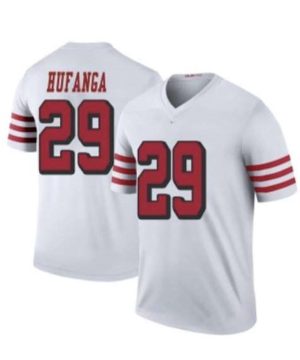 San Francisco 49ers 29 Talanoa Hufanga White Stitched Football Jersey 1