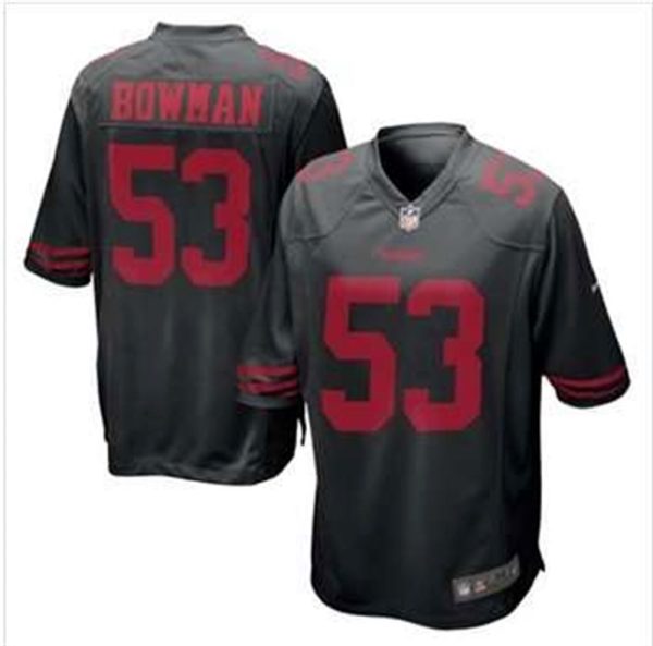 San Francisco 49ers 53 NaVorro Bowman Black Alternate Game Jersey