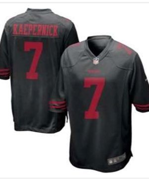 San Francisco 49ers 7 Colin Kaepernick Black Alternate Game Jersey