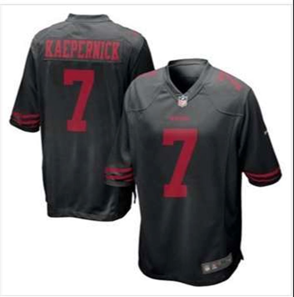 San Francisco 49ers #7 Colin Kaepernick Black Alternate Game Jersey
