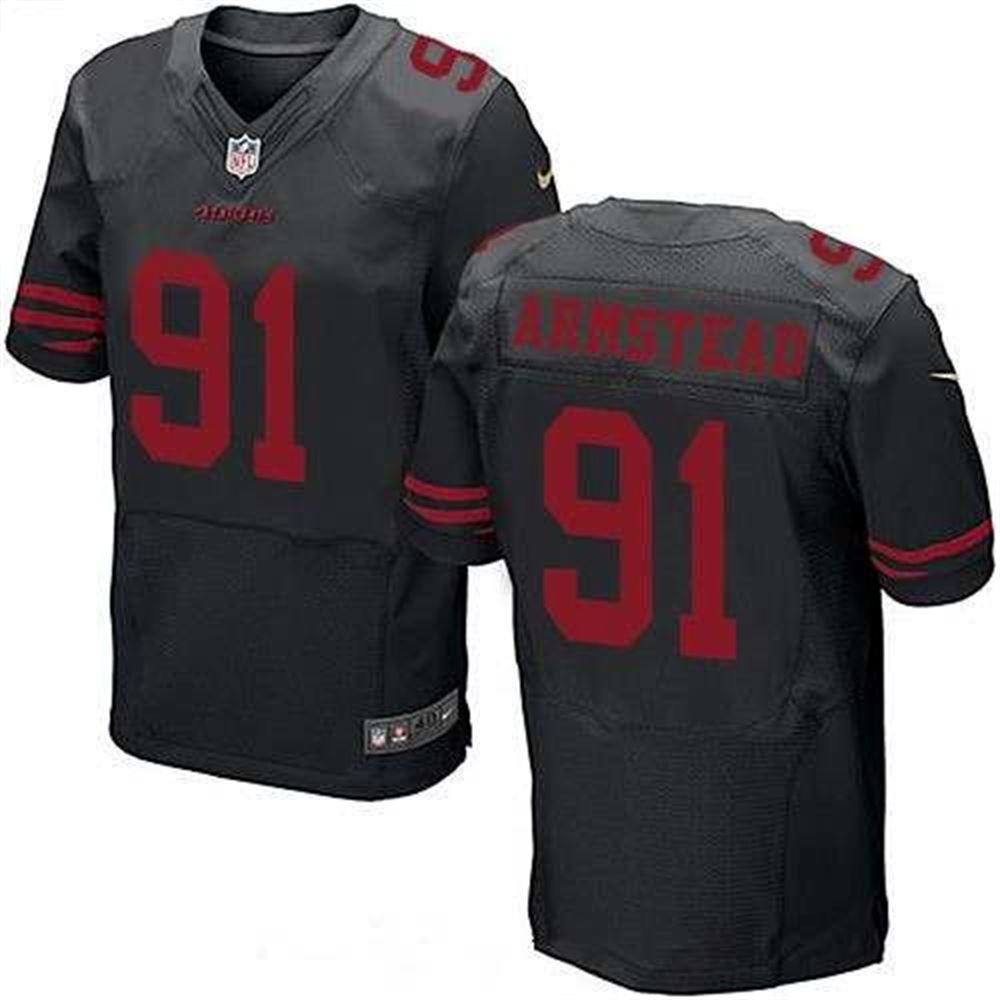 San Francisco 49ers #91 Arik Armstead Black Alternate Stitched NFL Elite Jersey